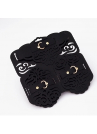 Фигурный набор для БДСМ-игр с узорами и золотистой фурнитурой - Crazy Handmade - купить с доставкой в Новошахтинске