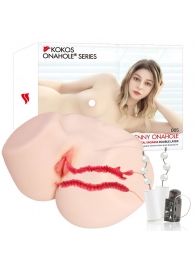 Мастурбатор-полуторс с двойным слоем материала и вибрацией Jenny Onahole Real Vagina - KOKOS - в Новошахтинске купить с доставкой