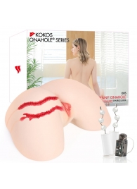 Мастурбатор-полуторс с двойным слоем материала и вибрацией Jenny Onahole Real Hips - KOKOS - в Новошахтинске купить с доставкой