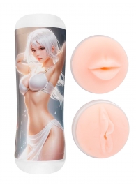 Двусторонний мастурбатор в колбе аниме - вагина и ротик - Tokyo Style - в Новошахтинске купить с доставкой