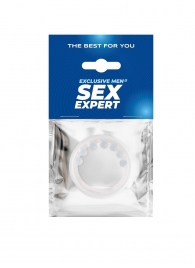 Эрекционное кольцо с мягкой стимулирующей насадкой - Sex Expert - в Новошахтинске купить с доставкой