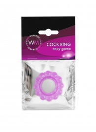 Лиловое эрекционное кольцо с 2 рядами стимулирующих шариков - Erowoman-Eroman - в Новошахтинске купить с доставкой