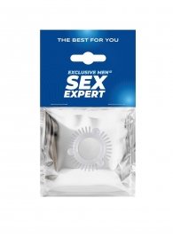 Эластичное эрекционное кольцо с 3 шариками и шипами - Sex Expert - в Новошахтинске купить с доставкой