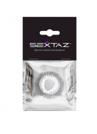 Эластичное эрекционное кольцо с длинными черными «ресничками» - Sextaz - в Новошахтинске купить с доставкой