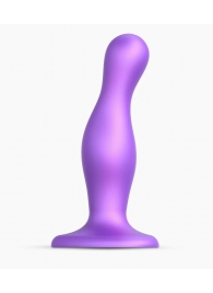 Фиолетовая насадка Strap-On-Me Dildo Plug Curvy size M - Strap-on-me - купить с доставкой в Новошахтинске