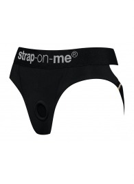 Черные трусики для насадок Heroine Lingerie Harness - size XL - Strap-on-me - купить с доставкой в Новошахтинске