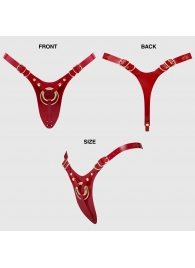 Красный пояс для фиксации насадок Strap-On-Me Leatherette Harness Fabulous - Strap-on-me - купить с доставкой в Новошахтинске