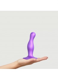 Фиолетовая насадка Strap-On-Me Dildo Plug Curvy size S - Strap-on-me - купить с доставкой в Новошахтинске