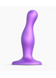 Фиолетовая насадка Strap-On-Me Dildo Plug Curvy size S - Strap-on-me - купить с доставкой в Новошахтинске