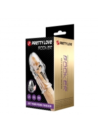 Прозрачная насадка на пенис Booker - 8 см. - Baile - в Новошахтинске купить с доставкой