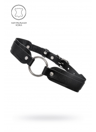 Черный кожаный чокер-ошейник со скруглёнными углами - Pecado - купить с доставкой в Новошахтинске