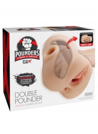 Телесный мастурбатор с вибрацией Double Pounder Vibrating Squeeze Stroker - Pipedream - в Новошахтинске купить с доставкой