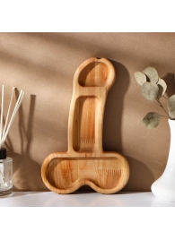 Деревянное блюдо для подачи в форме члена (25 х 16,5 х 1,7 см) - Сима-Ленд - купить с доставкой в Новошахтинске