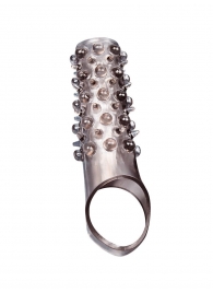 Дымчатая насадка на пенис с шипами и выпуклостями - 12 см. - Sex Expert - в Новошахтинске купить с доставкой