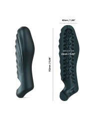 Серая силиконовая насадка на пенис с подхватом Manwan Ryzer - Manwan - в Новошахтинске купить с доставкой