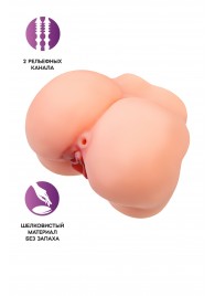 Реалистичный мастурбатор в форме попки с 2 любовными входами - No Name - в Новошахтинске купить с доставкой