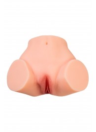 Телесный реалистичный мастурбатор-полуторс с 2 любовными входами - No Name - в Новошахтинске купить с доставкой