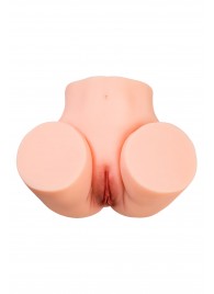 Телесный мастурбатор в форме попки с 2 любовными входами - No Name - в Новошахтинске купить с доставкой