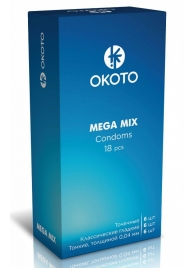 Презервативы OKOTO Mega Mix - 18 шт. - Sitabella - купить с доставкой в Новошахтинске