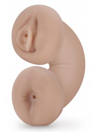 Телесный люминесцентный двусторонний мастурбатор Tasha - Blush Novelties - в Новошахтинске купить с доставкой