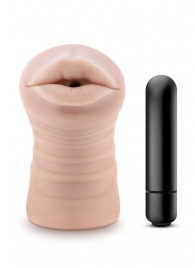 Телесный мастурбатор-ротик Nicole Vibrating Masturbator - Blush Novelties - в Новошахтинске купить с доставкой