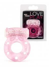 Розовое эрекционное виброкольцо с бабочкой - 1137 - в Новошахтинске купить с доставкой