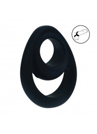 Черное эрекционное кольцо Double Ergo Silicone Cockring - Shots Media BV - в Новошахтинске купить с доставкой