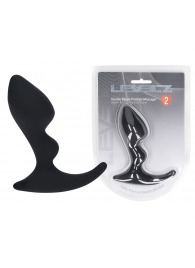 Черная анальная пробка для массажа простаты Double Ripple Silicone Prostate Massager - Shots Media BV - в Новошахтинске купить с доставкой