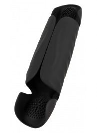 Черный вибромастурбатор с трехточечной стимуляцией Penis Trainer with 3 Point Stimulation - Orion - в Новошахтинске купить с доставкой