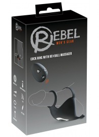 Черная вибронасадка для эрекции и стимуляции мошонки Cock ring with RC ball massager - Orion - в Новошахтинске купить с доставкой