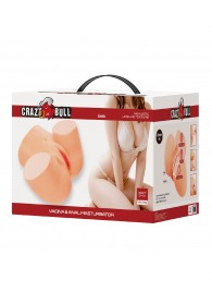 Телесный мастурбатор Liora с 2 любовными тоннелями - Baile - в Новошахтинске купить с доставкой