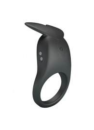 Черное перезаряжаемое виброкольцо Carlton - Baile - в Новошахтинске купить с доставкой