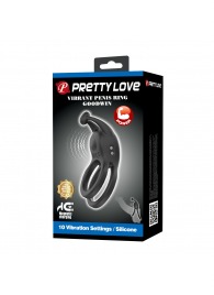 Черное перезаряжаемое виброкольцо Goodwin - Baile - в Новошахтинске купить с доставкой