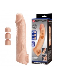 Телесный фаллоудлинитель с подхватом мошонки Silas - 26 см. - Baile - в Новошахтинске купить с доставкой