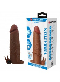 Коричневая насадка на пенис Quillon - 20 см. - Baile - в Новошахтинске купить с доставкой