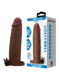 Коричневая насадка на пенис Xerxes - 22 см. - Baile - в Новошахтинске купить с доставкой