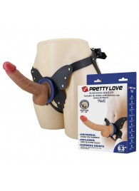 Поясной страпон Wells: трусики в форме бабочки и фаллоимитатор-насадка - Baile - купить с доставкой в Новошахтинске