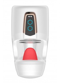 Белый мастурбатор с язычком и возвратно-поступательными движениями - Secwell - в Новошахтинске купить с доставкой