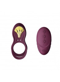 Фиолетовое эрекционное виброкольцо Bayek с пультом ДУ - Zalo - в Новошахтинске купить с доставкой
