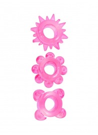 Комплект из 3 розовых эрекционных колец - Erowoman-Eroman - в Новошахтинске купить с доставкой