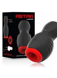 Черно-красный мастурбатор с вибрацией и всасыванием - JAMYJOB - в Новошахтинске купить с доставкой