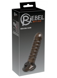 Насадка на пенис Rebel smoke с рёбрышками и отверстием под мошонку - Orion - в Новошахтинске купить с доставкой
