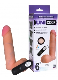 Фаллическая насадка Харнесс UNICOCK 6  с вибрацией - 18 см. - LOVETOY (А-Полимер) - купить с доставкой в Новошахтинске