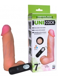 Фаллическая насадка Харнесс UNICOCK 7  с вибрацией - 19 см. - LOVETOY (А-Полимер) - купить с доставкой в Новошахтинске