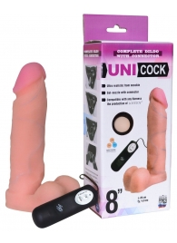 Фаллическая насадка Харнесс UNICOCK 8  с вибрацией - 20 см. - LOVETOY (А-Полимер) - купить с доставкой в Новошахтинске