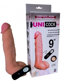 Фаллическая насадка Харнесс UNICOCK 9  с вибрацией - 24 см. - LOVETOY (А-Полимер) - купить с доставкой в Новошахтинске