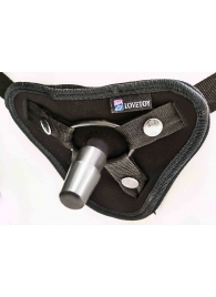 Страпон с 2 насадками и вибрацией UniStrap - 20 и 18 см. - LOVETOY (А-Полимер) - купить с доставкой в Новошахтинске