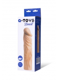 Насадка с ярко выраженной головкой и рельефным стволом - 19 см. - A-toys - в Новошахтинске купить с доставкой