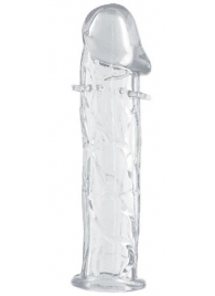 Гладкая прозрачная насадка с усиками под головкой - 12,5 см. - Toyfa Basic - в Новошахтинске купить с доставкой