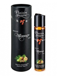 Массажное масло с ароматом экзотических фруктов Huile de Massage Gourmande Fruits Exotiques - 59 мл. - Plaisir Secret - купить с доставкой в Новошахтинске